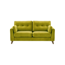 Magnus 2,5 Seater Sofa, olive green, Leg colour: wax black - thumbnail 1