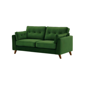 Magnus 2,5 Seater Sofa, brown, Leg colour: dark oak