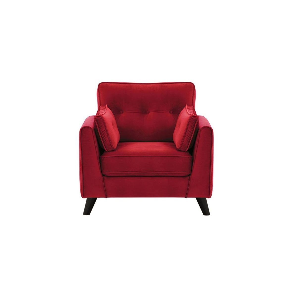 Magnus Armchair, dark red, Leg colour: black - image 1