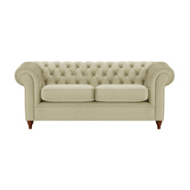 Chesterfield 3 Seater Sofa, cream, Leg colour: white - thumbnail 3
