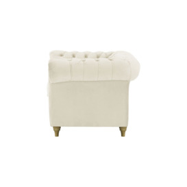 Chesterfield Armchair, light beige, Leg colour: wax black - thumbnail 3