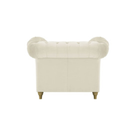 Chesterfield Armchair, light beige, Leg colour: wax black - thumbnail 2