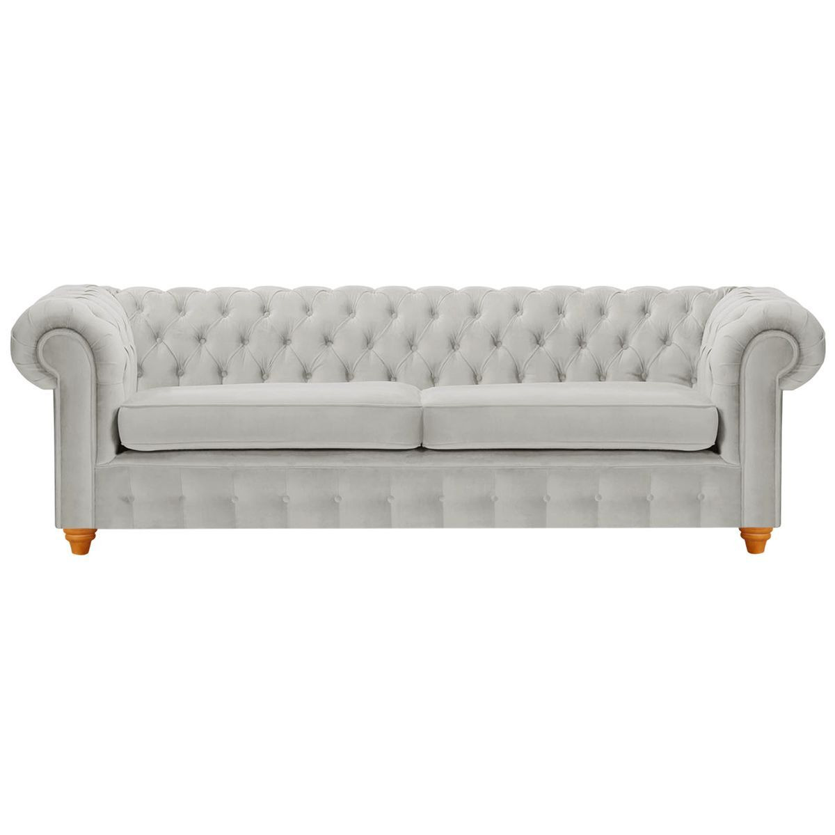 Chesterfield Max 3 Seater Sofa, silver, Leg colour: aveo - image 1