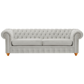 Chesterfield Max 3 Seater Sofa, silver, Leg colour: aveo