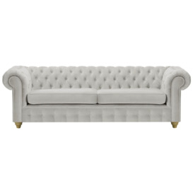 Chesterfield Max 3 Seater Sofa, silver, Leg colour: wax black