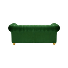 Chesterfield Max 2 Seater Sofa, dark green, Leg colour: like oak - thumbnail 2