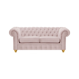 Chesterfield Max 2 Seater Sofa, lilac, Leg colour: like oak - thumbnail 1