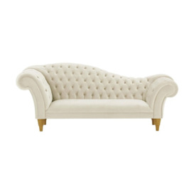 Chester Chaise Lounge Sofa, light beige, Leg colour: like oak - thumbnail 1