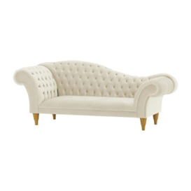Chester Chaise Lounge Sofa, light beige, Leg colour: like oak - thumbnail 3