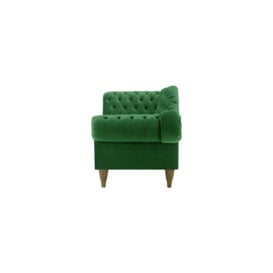 Chester Chaise Lounge Sofa, dark green, Leg colour: like oak - thumbnail 3
