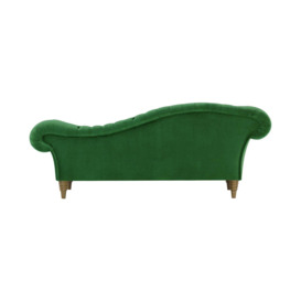 Chester Chaise Lounge Sofa, dark green, Leg colour: like oak - thumbnail 2