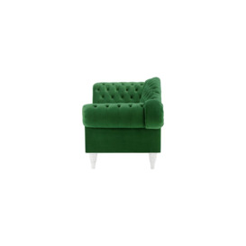 Chester Chaise Lounge Sofa, dark green, Leg colour: white - thumbnail 3
