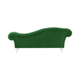 Chester Chaise Lounge Sofa, dark green, Leg colour: white - thumbnail 2