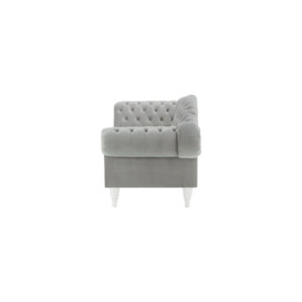 Chester Chaise Lounge Sofa, silver, Leg colour: white - thumbnail 3