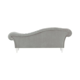 Chester Chaise Lounge Sofa, silver, Leg colour: white - thumbnail 2