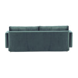 Mossa Sofa Bed with Storage, dirty blue, Leg colour: wax black - thumbnail 3