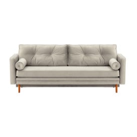 Mossa Sofa Bed with Storage, silver, Leg colour: aveo