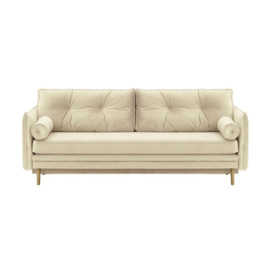 Darnet Sofa Bed with Storage, light beige, Leg colour: wax black - thumbnail 1