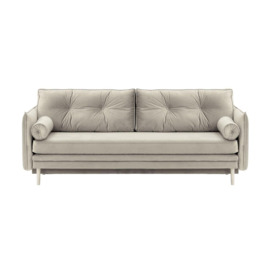 Darnet Sofa Bed with Storage, silver, Leg colour: white - thumbnail 1