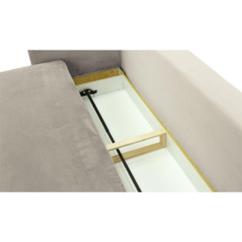 Darnet Sofa Bed with Storage, silver, Leg colour: white - thumbnail 2