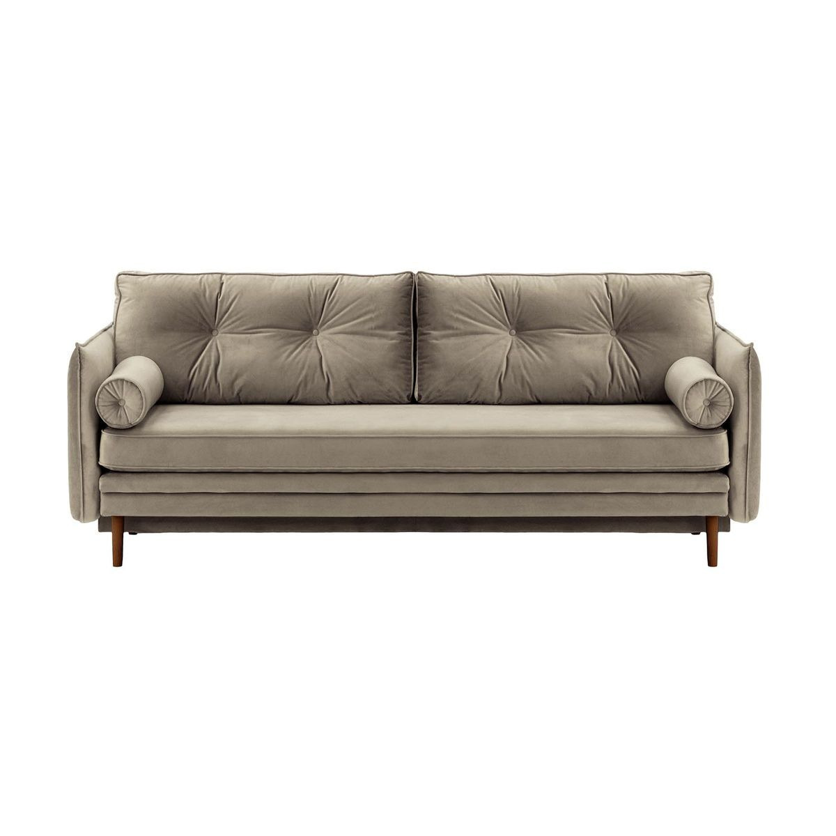 Darnet Sofa Bed with Storage, grey, Leg colour: dark oak - image 1