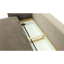 Darnet Sofa Bed with Storage, grey, Leg colour: dark oak - thumbnail 2