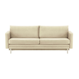 Lioni Sofa Bed with Storage, light beige, Leg colour: white