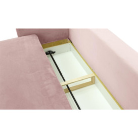 Lioni Sofa Bed with Storage, lilac, Leg colour: dark oak - thumbnail 2
