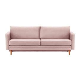 Lioni Sofa Bed with Storage, lilac, Leg colour: aveo