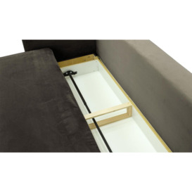 Lioni Sofa Bed with Storage, graphite, Leg colour: black - thumbnail 2
