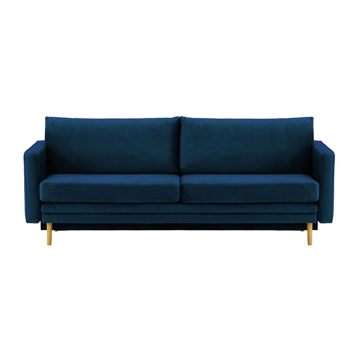 Lioni Sofa Bed with Storage, navy blue, Leg colour: aveo - image 1