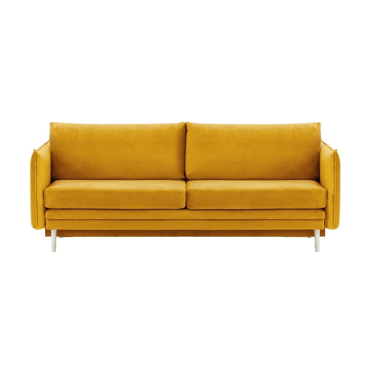 Nimbus Sofa Bed with Storage, mustard, Leg colour: white - image 1
