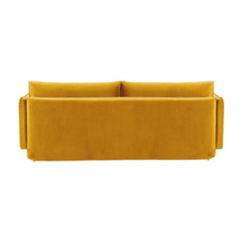 Nimbus Sofa Bed with Storage, mustard, Leg colour: white - thumbnail 3