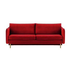Nimbus Sofa Bed with Storage, pink, Leg colour: dark oak - thumbnail 1