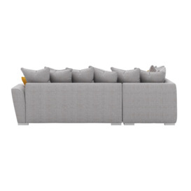 Majestic New Left Hand Corner Sofa with Loose Back Cushions, light grey/mustard - thumbnail 3