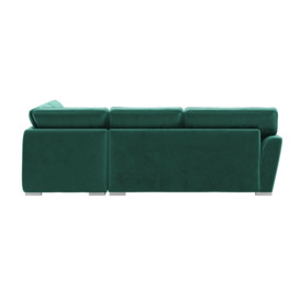 Majestic New Right Hand Corner Sofa with Fitted  Back Cushions, dark green/mustard - thumbnail 3