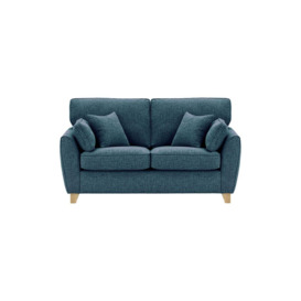 James 2 Seater Sofa, teal, Leg colour: wax black