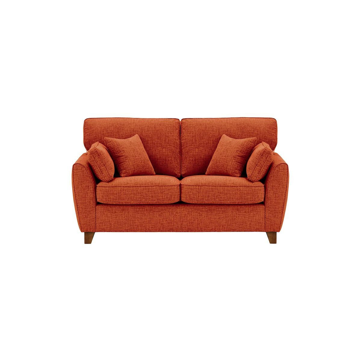 James 2 Seater Sofa, burnt orange, Leg colour: dark oak - image 1