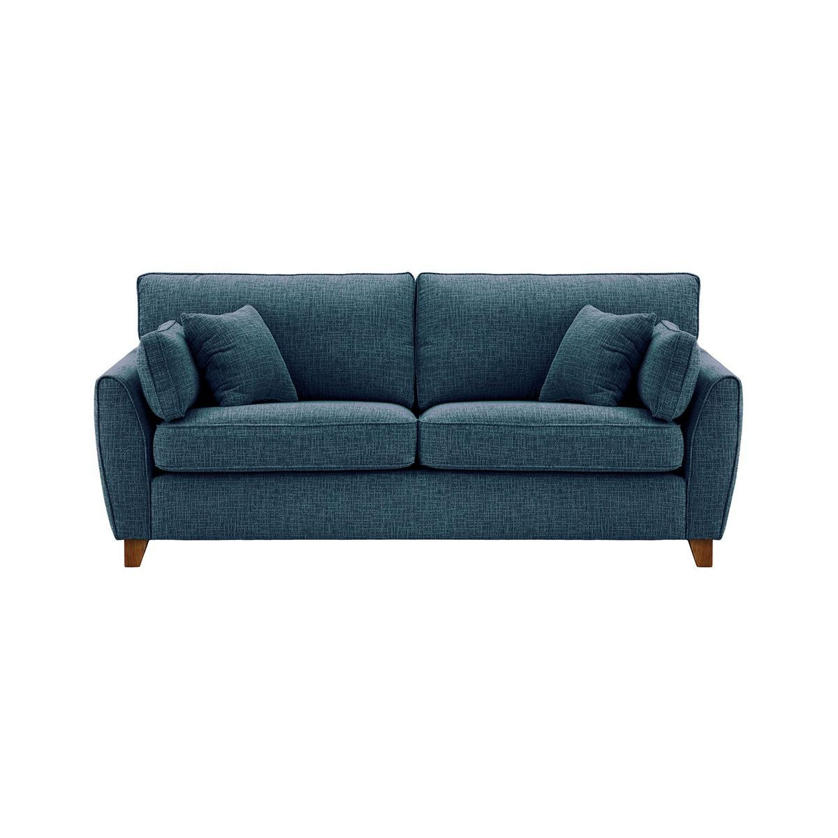 James 3 Seater Sofa, teal, Leg colour: dark oak - image 1