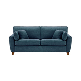 James 3 Seater Sofa, teal, Leg colour: dark oak - thumbnail 1