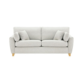 James 3 Seater Sofa, silver, Leg colour: white