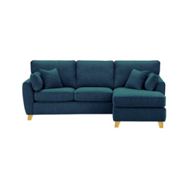 James Right Corner Sofa, lilac, Leg colour: like oak