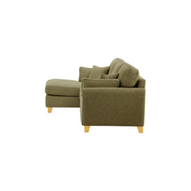 James Left Corner Sofa, olive green, Leg colour: wax black - thumbnail 3