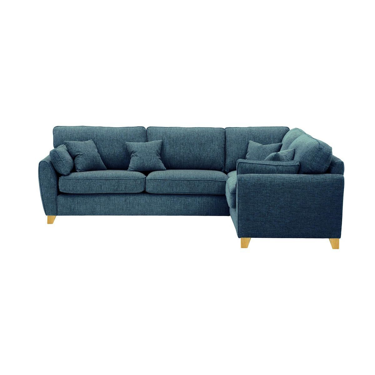 James Large Right Corner Sofa, teal, Leg colour: like oak - image 1