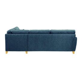 James Large Right Corner Sofa, teal, Leg colour: like oak - thumbnail 2