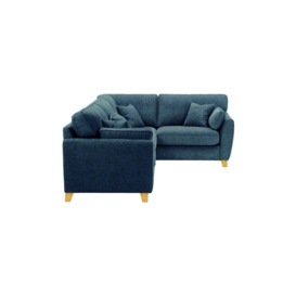 James Large Right Corner Sofa, teal, Leg colour: like oak - thumbnail 3