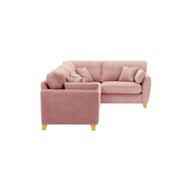 James Large Right Corner Sofa, blush pink, Leg colour: like oak - thumbnail 3