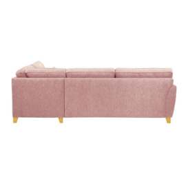 James Large Right Corner Sofa, blush pink, Leg colour: like oak - thumbnail 2