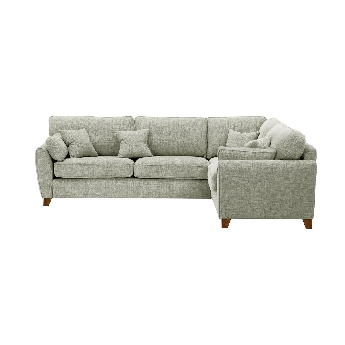 James Large Right Corner Sofa, mustard, Leg colour: white - image 1