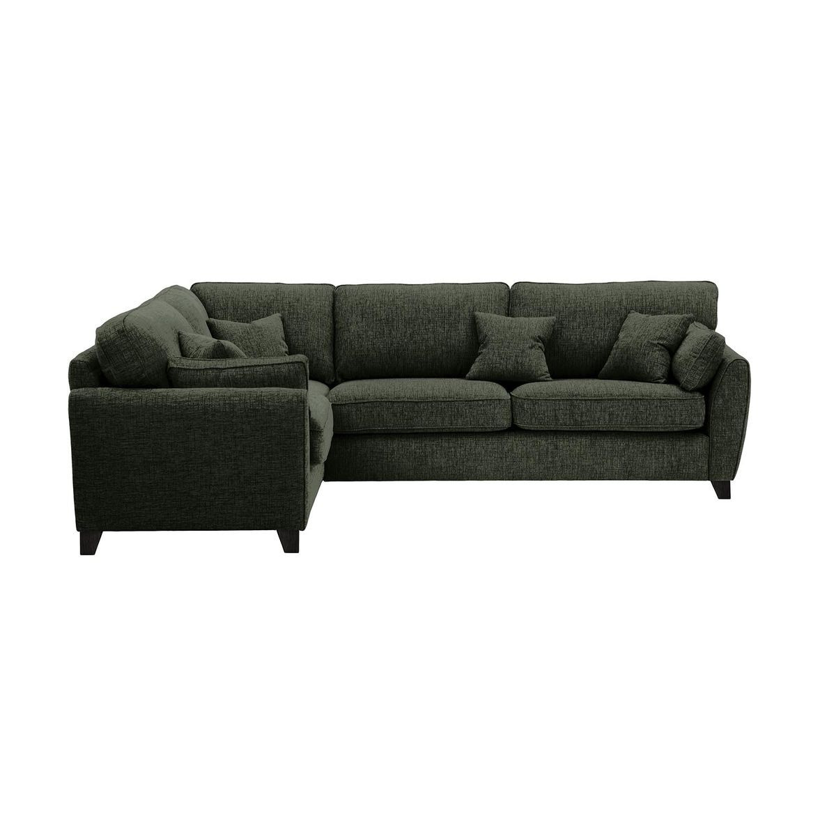 James Large Left Corner Sofa, charcoal, Leg colour: black - image 1
